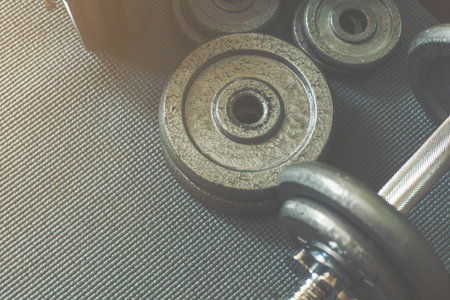 Dumbbell for easy weight trainingの写真素材