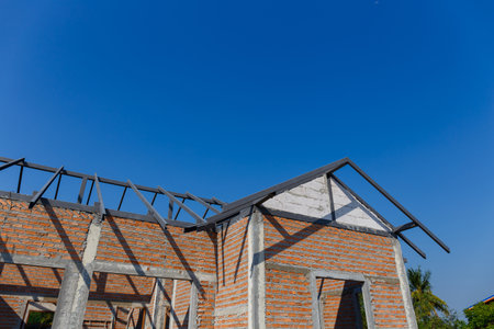 New House under construction.の写真素材