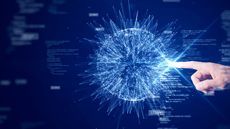big data collection technology concept It is a powerful computing system that can handle huge...
