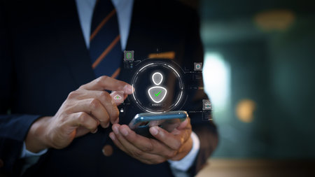 Identity verification system concept digital technology cyber security Personal privacy Database....