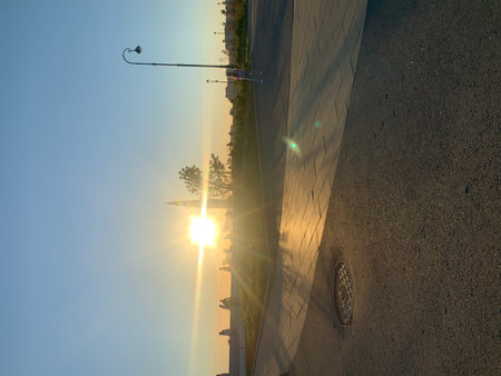 sunset in the city, photo as a background, digital imageの写真素材