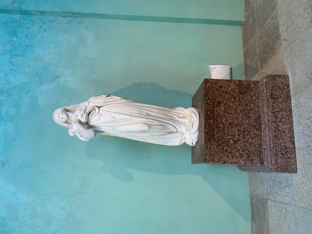 Statue of Jesus Christ in the Vatican Museum, Rome, Italyの写真素材