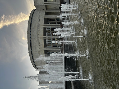 Fountain in the center of SPB.の写真素材