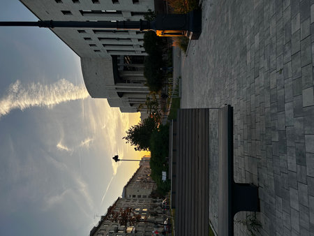 the Citylife at sunsetの写真素材