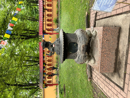 The temple of heaven in the city. Datsanの写真素材