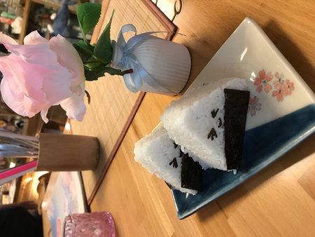 Sushi on the table in a Japanese restaurant, close-up.の写真素材