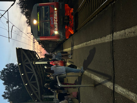 Electric train, train, Solnechnoe, Saint Petersburgの写真素材