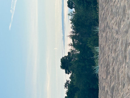 View of the sky and clouds from the height of the observation deck.の写真素材