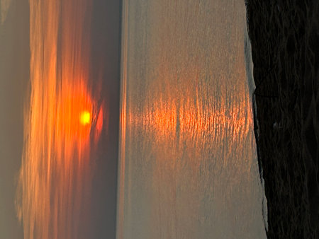 Sunset on the beach. Gulf of Finland, Laskoviy Beach, Solnechnoye, Saint Petersburgの写真素材
