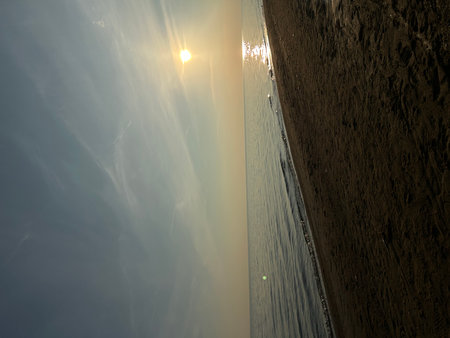 Sun, Gulf of Finland, Saint Petersburg, Laskoviy Beach, Solnechnoyeの写真素材