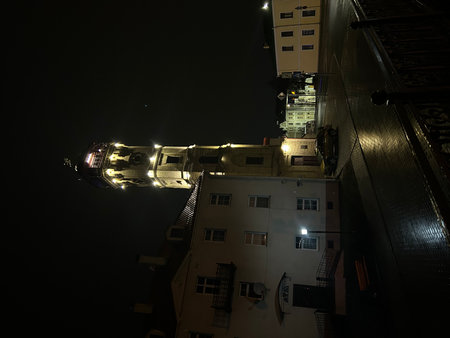 Night view of the old town of Gdansk, Poland.の写真素材