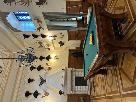 Interior view of a historic building in the city of New York.