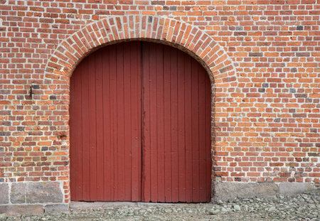The barn at Clausholm Castle near Randers, Denmarkの写真素材
