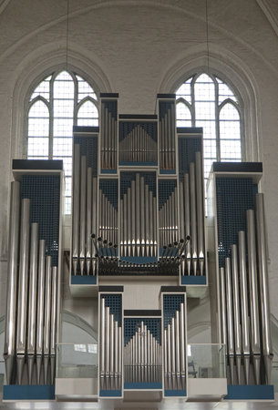 Modern organ. Shot from the cathedral in L&Atilde,&frac14,beckのeditorial素材
