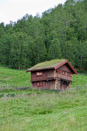 Old cottage. Shot from Hemsedalen, Norwayの写真素材
