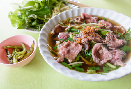 vietnamese food rice vermicelli soup with beef