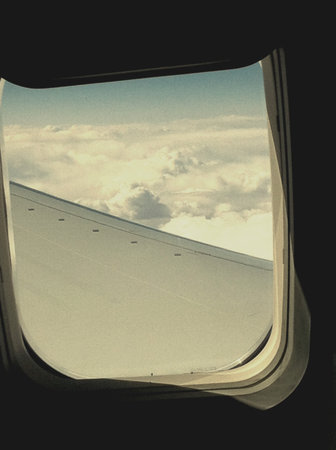 View from the window of a planeの素材