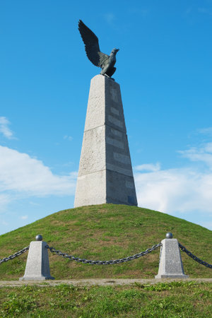 French monument to the Â«Fallen Great ArmyÂ» at the site of Napoleonâs command postのeditorial素材