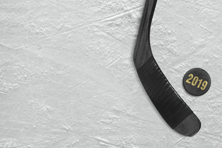 Sports accessories closeup, the season of 2019. Concept, hockey, wallpaper
