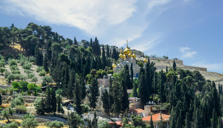 Church of Mary Magdalene. The distinctive seven gold onion domes of this beautiful church shine out...