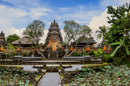 Stupas and Park In Kuta Beach Bali, Indonesiaの写真素材