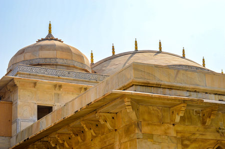 Towers and Turrets At Amber Fort Jaipur, Indiaのeditorial素材