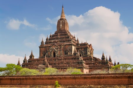 The Sulamani Temple top has a tower structure that was created in India and brought to Myanmarの写真素材