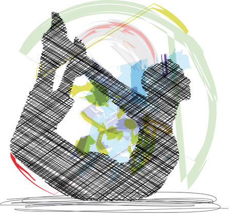 Yoga illustrationのイラスト素材