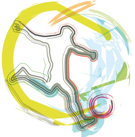 Football player. Vector illustrationのイラスト素材