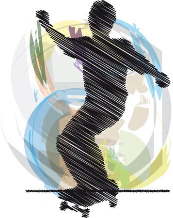 Abstract sketch of skaterのイラスト素材