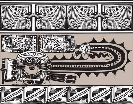 American culture background. Vector illustrationのイラスト素材