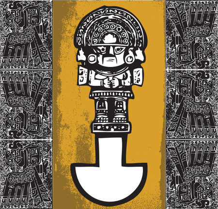 Tumi. American culture background. Vector illustrationのイラスト素材