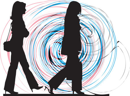 Beautiful women illustrationのイラスト素材