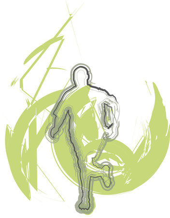 Football player. Vector illustrationのイラスト素材