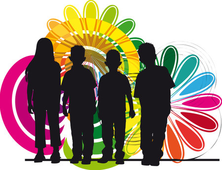 Friends vector illustrationのイラスト素材