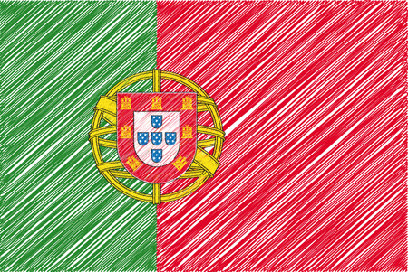 portugal flag, vector illustrationのイラスト素材