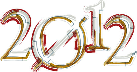 New year 2012のイラスト素材