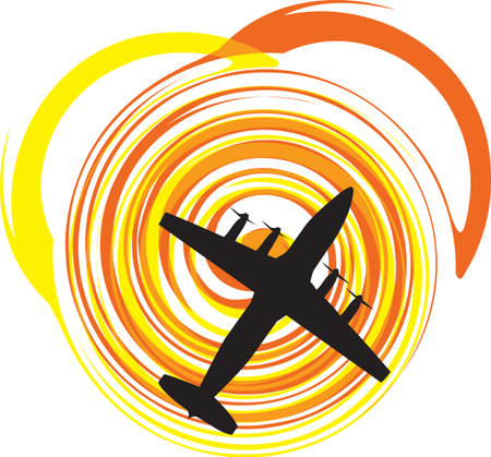 Airplane illustrationのイラスト素材