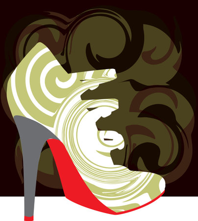 Woman Shoe, vector illustrationのイラスト素材