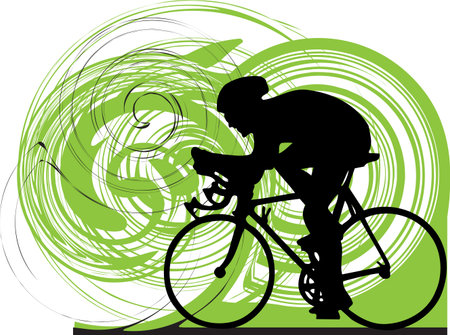 Male on a bicycleのイラスト素材