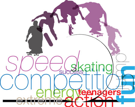 Skater illustrationのイラスト素材