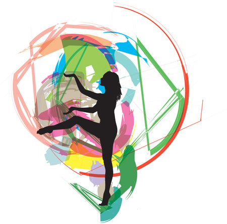 Dancing illustrationのイラスト素材