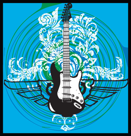 Electric Guitar designのイラスト素材