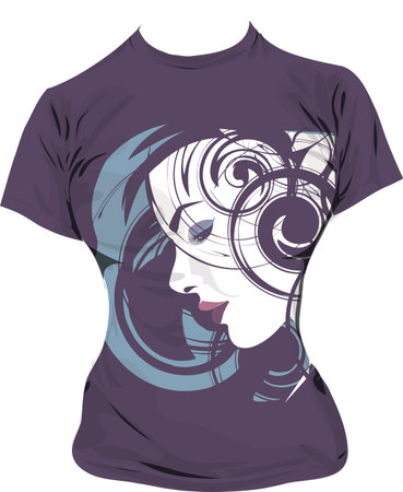 Women tshirtのイラスト素材