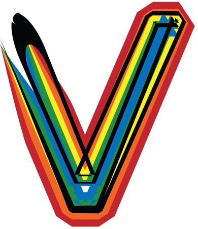 colorful fontのイラスト素材