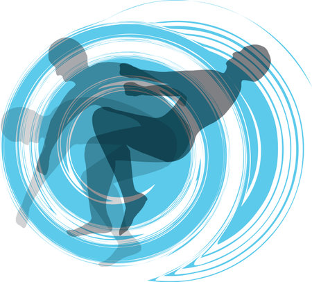 Man jumpingのイラスト素材