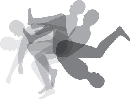 Man jumpingのイラスト素材
