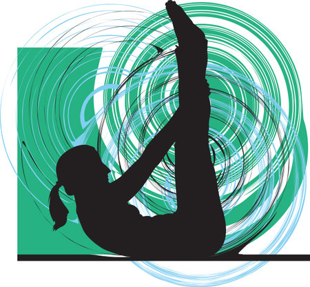 Yoga illustrationのイラスト素材