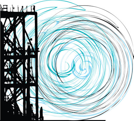 Abstract construction crane. Vectorのイラスト素材