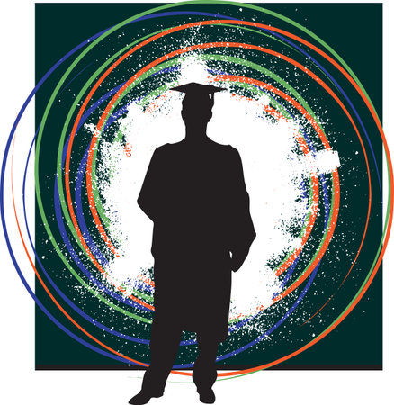 School graduate illustrationのイラスト素材